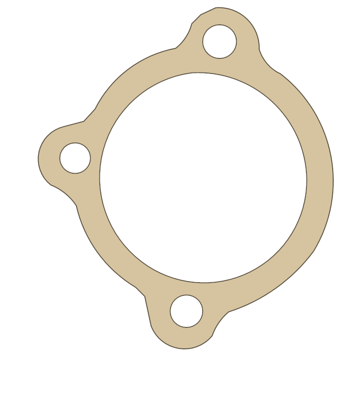 Yamaha IT250 Exhaust Pipe gasket outline