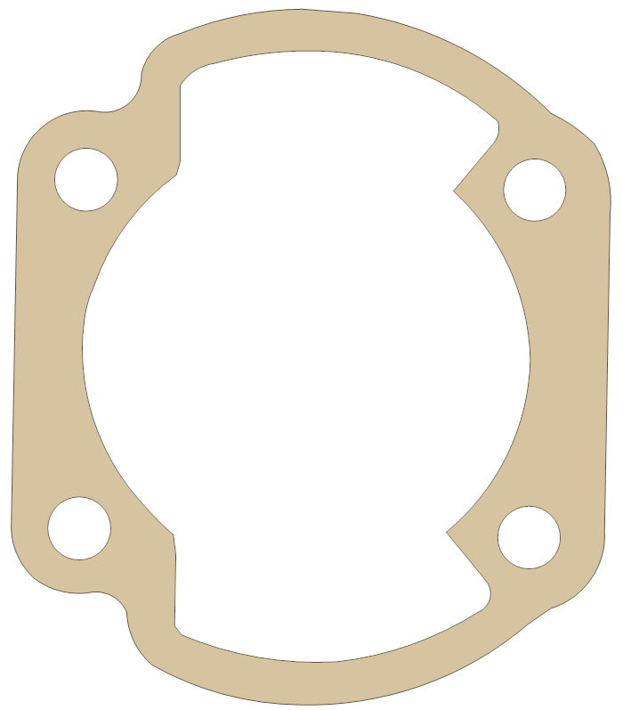 Yamaha MX100 Cylinder Base gasket outline
