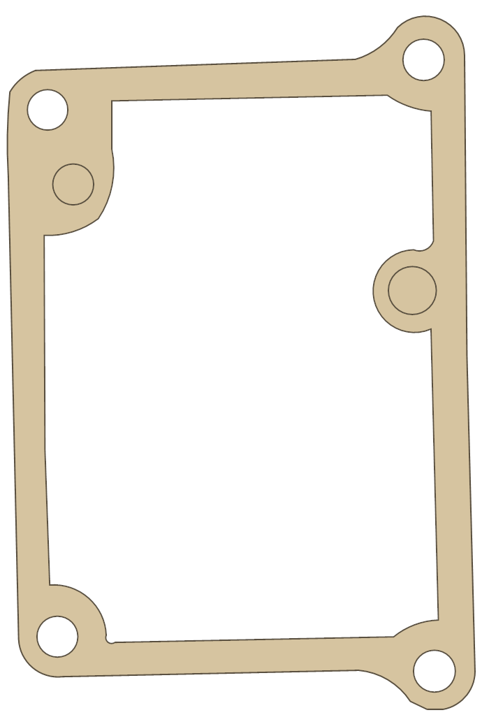Yamaha MX100 Float Chamber gasket outline