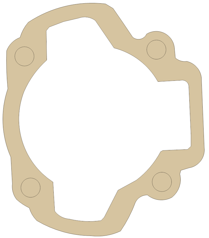 Yamaha QT50 Cylinder gasket outline