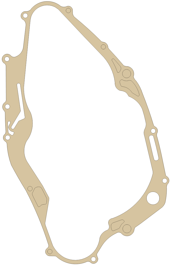 Yamaha SR250T Crankcase Cover 3 gasket outline