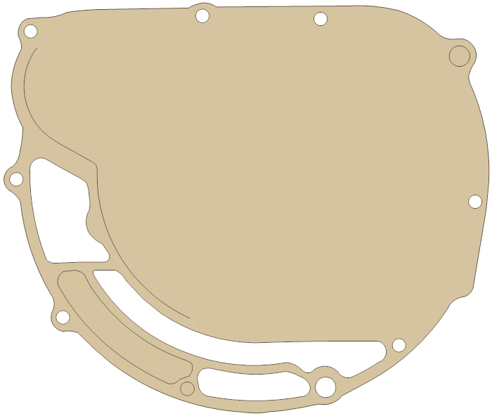 Yamaha XJ550RJ MAXIM Clutch Cover gasket outline