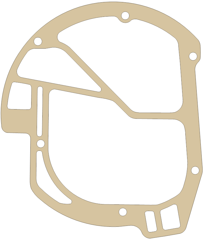 Yamaha FZR1000 Carburetor Cover 2 gasket outline