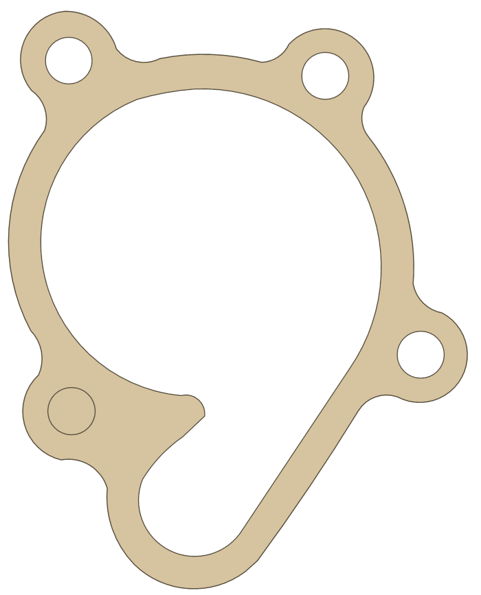 Yamaha Housing Cover gasket outline, OEM 5GH-12428-00, A material