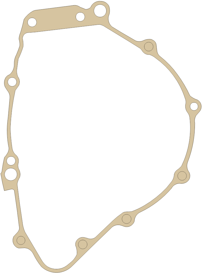 Yamaha Clutch Cover gasket outline, OEM 4WV-15451-00, A material