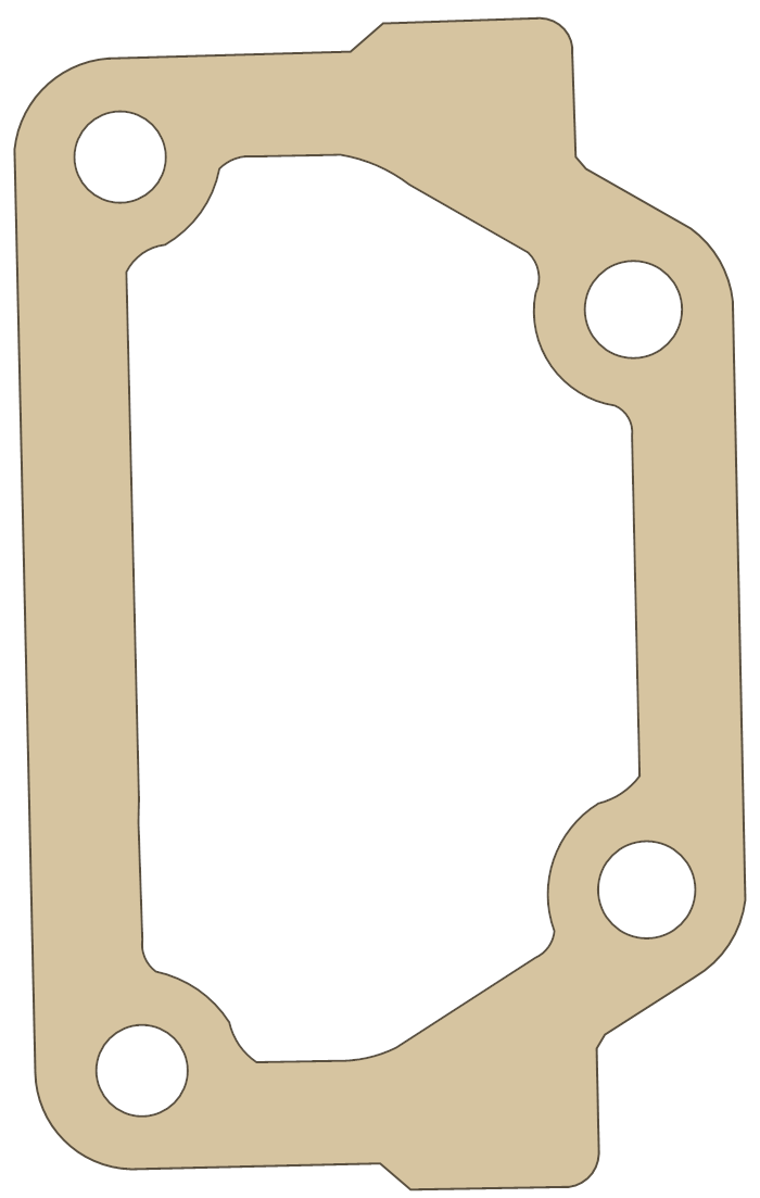 Yamaha Cover gasket outline, OEM 66E-1131B-01, A material
