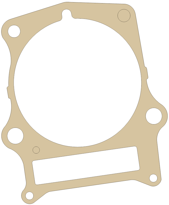Yamaha YFM660R Raptor Cylinder gasket outline