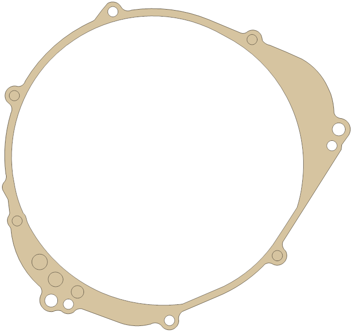 Yamaha Crankcase gasket outline, OEM 4XV-15461-00, A material