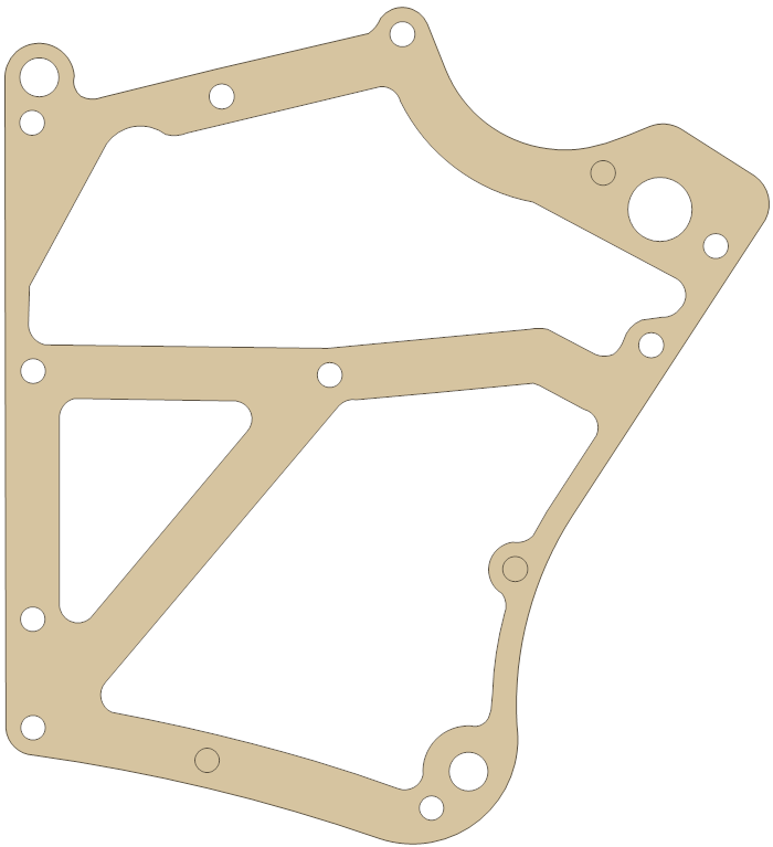 Yamaha Cover 4 gasket outline, OEM 5PX-17932-00, A material