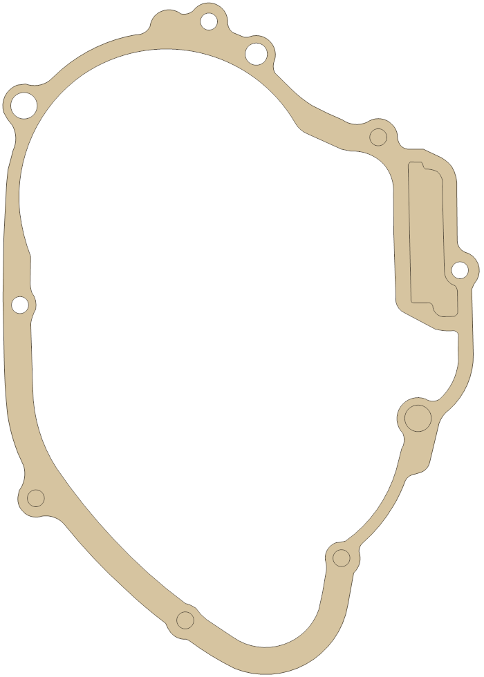 Yamaha Crankcase gasket outline, OEM 5HN-15461-00, D material