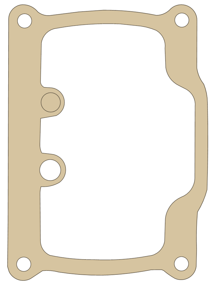 Yamaha CT175 Float Bowl gasket outline