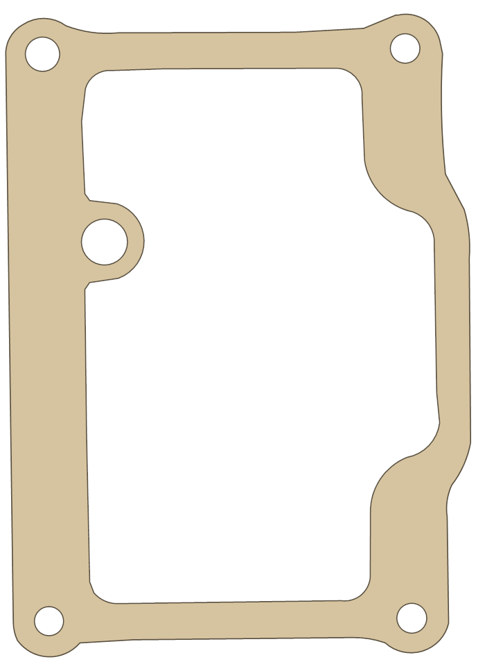 Yamaha DT250 Float Bowl gasket outline