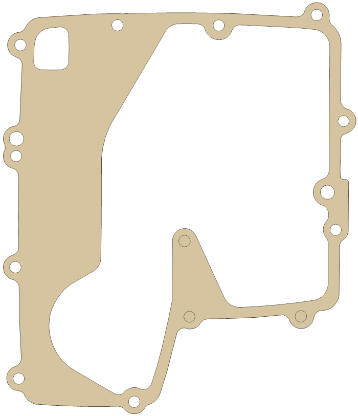 Yamaha Strainer Cover gasket outline, OEM 2C0-13414-01-00, A material
