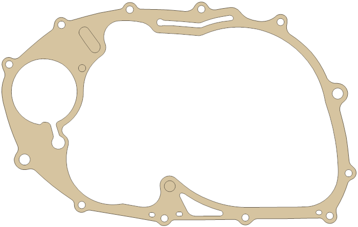Yamaha XV535SH Crankcase Cover 3 gasket outline
