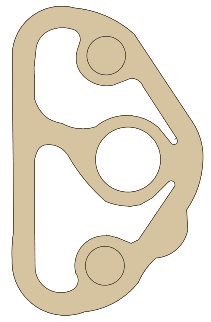 Yamaha YFM80 Pump Cover gasket outline