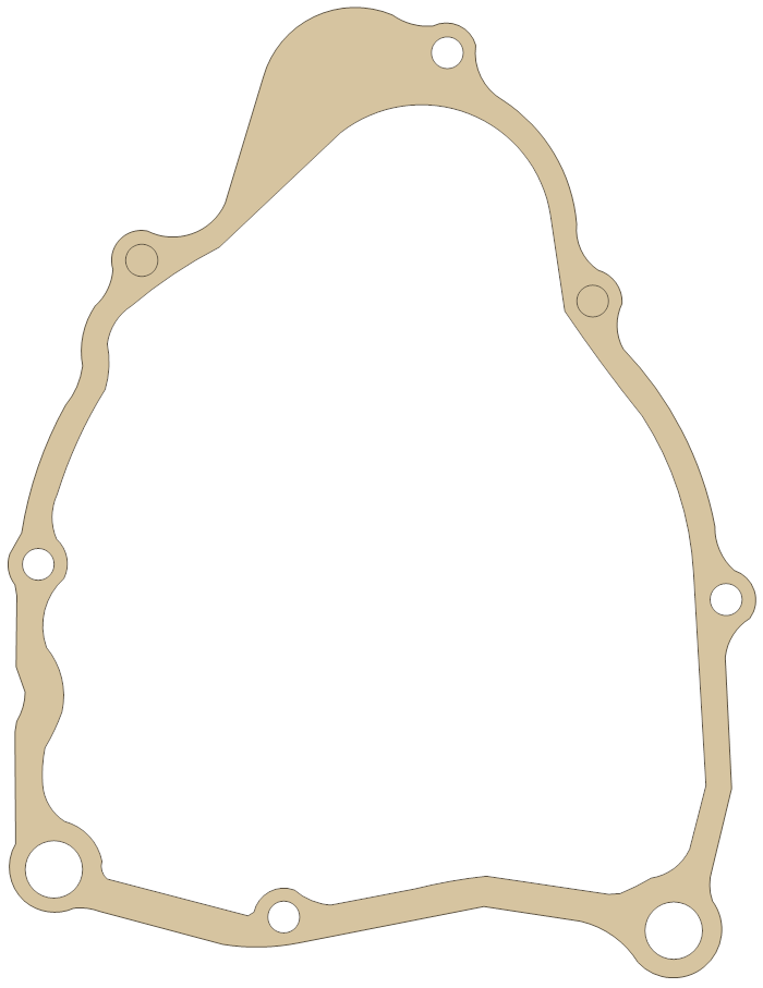 Yamaha YFM250XH Cover 1 gasket outline