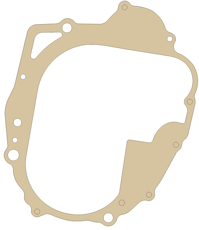 Yamaha YFM250XH Carburetor Cover 3 gasket outline