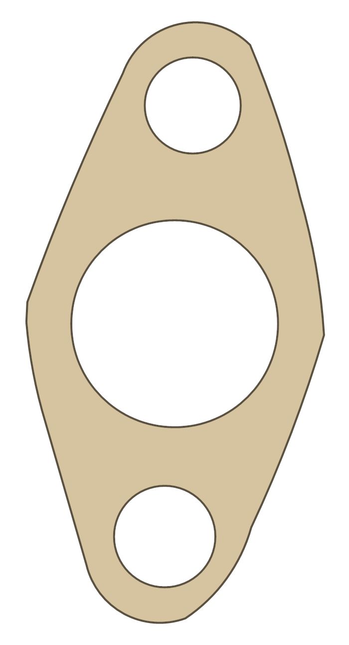 Yamaha XJ550RJ MAXIM Oil Strainer gasket outline