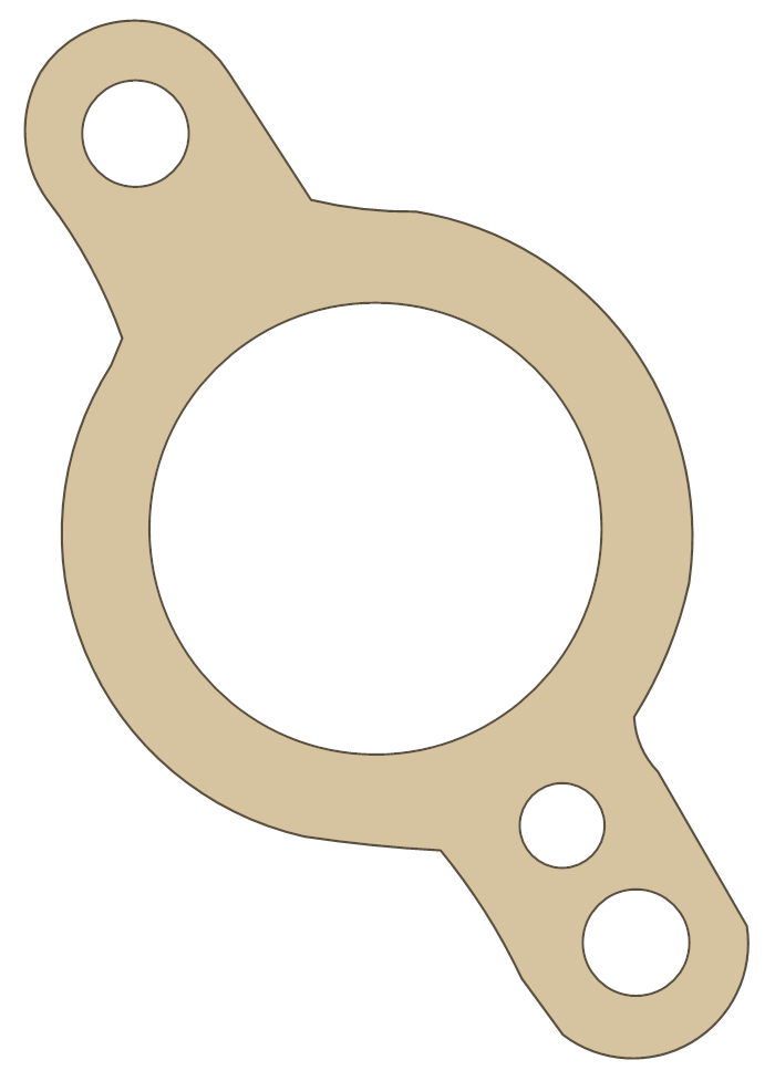 Yamaha XJ550RJ MAXIM Manifold gasket outline