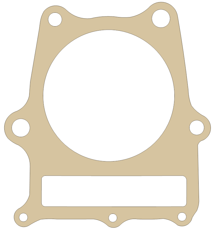 Yamaha SR500 Cylinder Base gasket outline