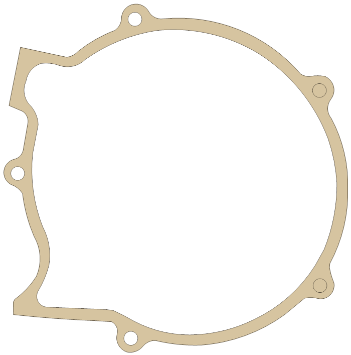 Yamaha SR500 Crankcase Cover gasket outline