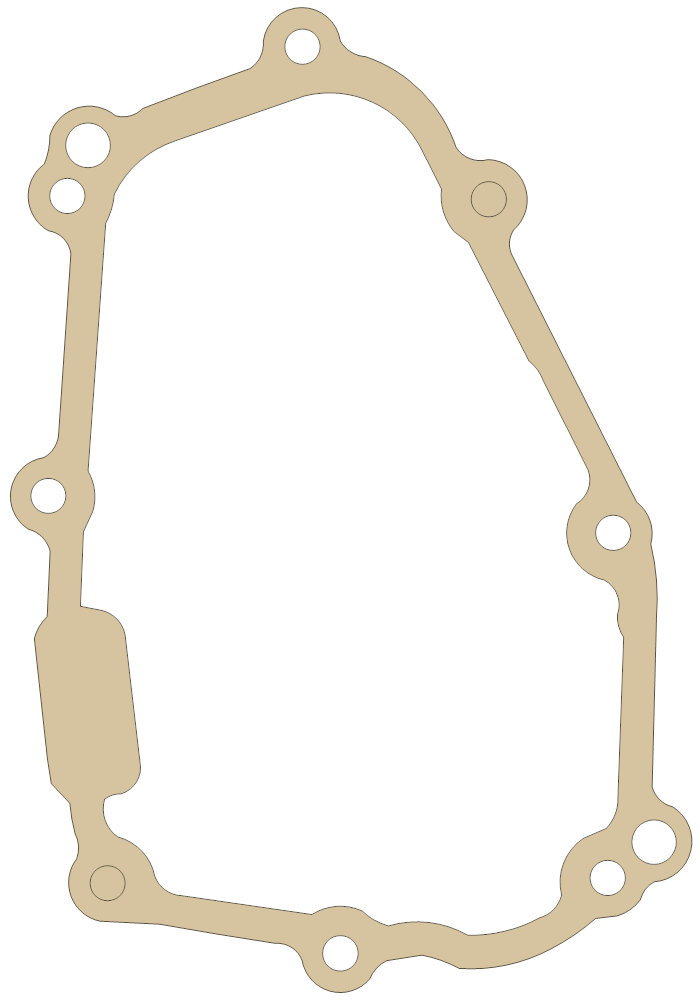 Yamaha Oil Pump Cover gasket outline, OEM 5JJ-15456-00, A material
