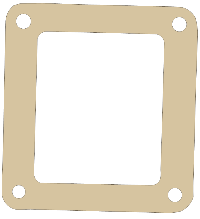 Yamaha MX 360 Reed gasket outline