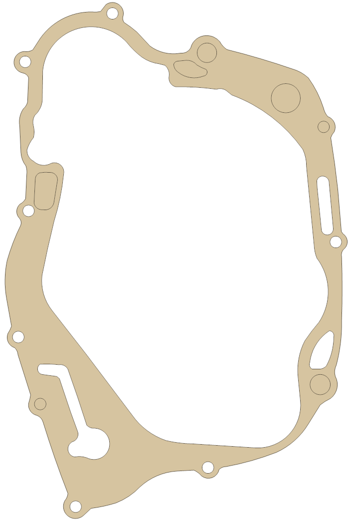 Yamaha XT250L Crankcase Cover 2 gasket outline