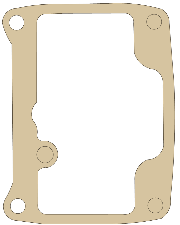 Yamaha YZ125 Float Chamber gasket outline