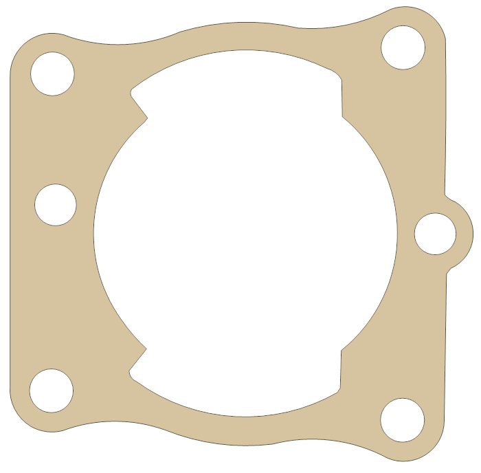 Yamaha YZ125 Cylinder gasket outline