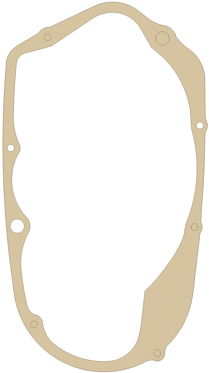 Yamaha RT2 Crankcase gasket outline