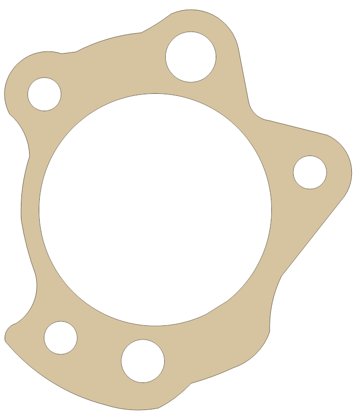 Yamaha YFM600H Pump Cover gasket outline