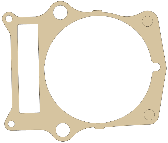 Yamaha XT600 Cylinder gasket outline