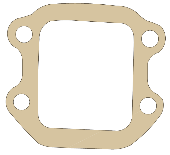 Yamaha Valve Seat gasket outline, OEM 3L5-13621-00, B material