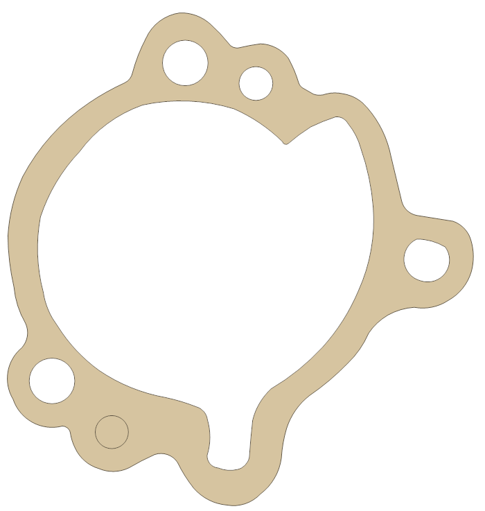 Yamaha YZ250 Housing Cover 2 gasket outline