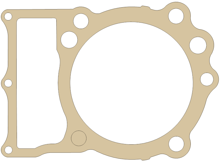 Yamaha XVS11 Cylinder Base gasket outline