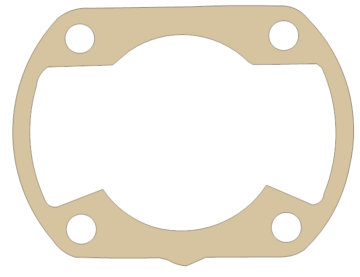 Yamaha YZ60 Cylinder Base gasket outline