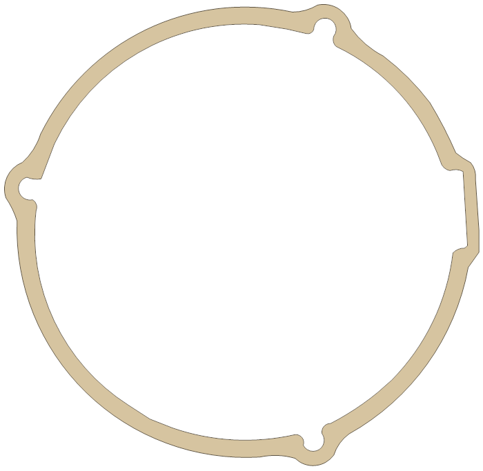 Yamaha Gasket gasket outline, OEM 12R-15455-00, A material