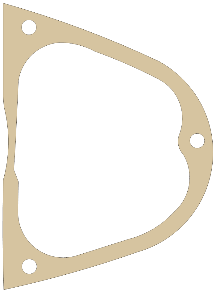 Yamaha MX125A Oil Pump gasket outline