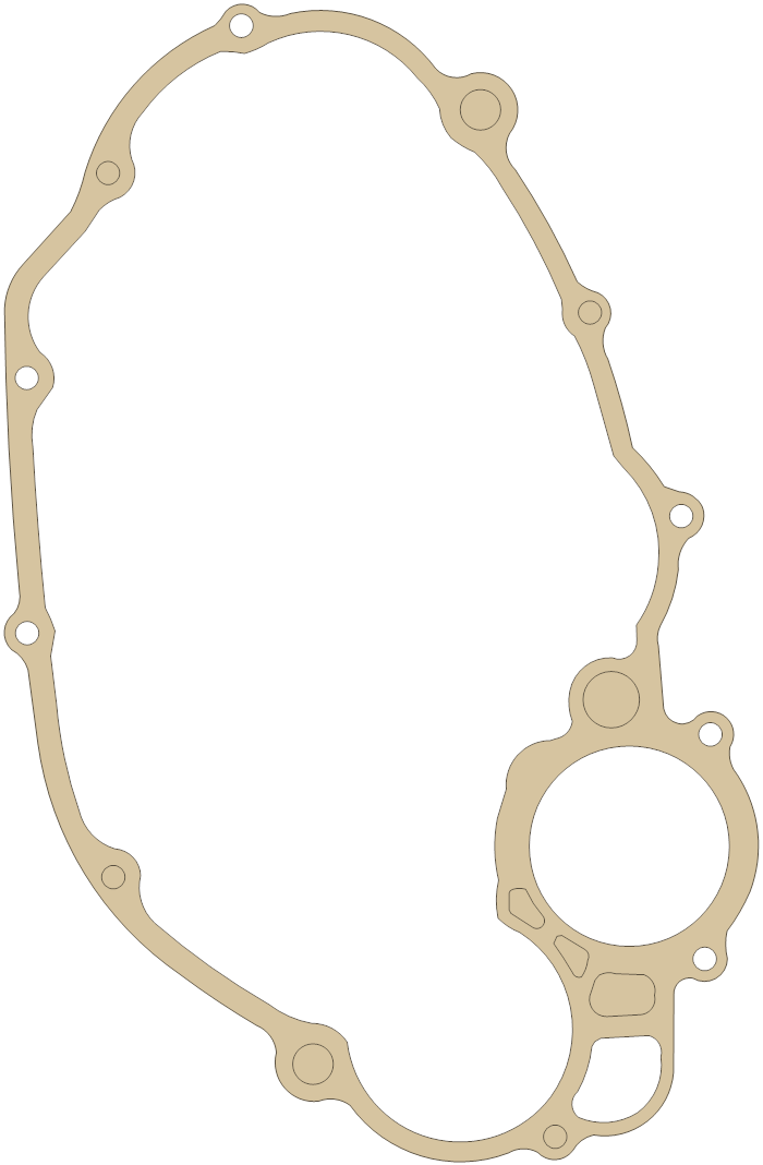 Yamaha 3HT-15462-01 gasket outline, OEM 3HT-15462-01, A material