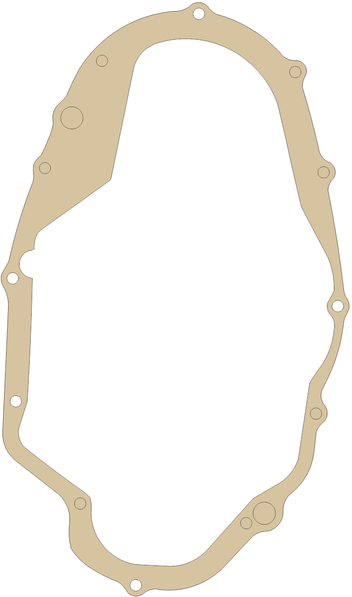 Yamaha 364-15461-09 gasket outline, OEM 364-15461-09, A material