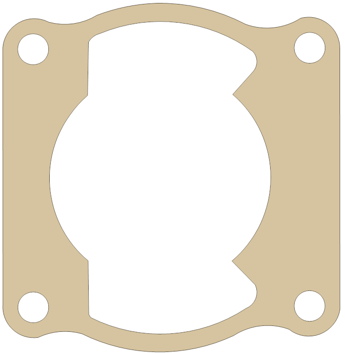 Yamaha RT180 Base gasket outline