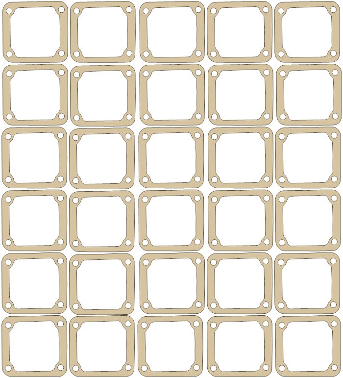 Yamaha YFZ350 Banshee Valve Seat Gasket Sheet gasket outline