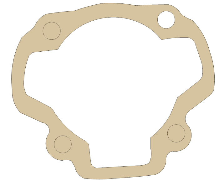 Yamaha SG50 Cylinder Base gasket outline