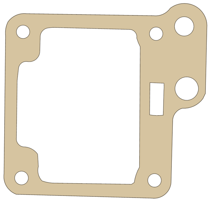 Yamaha YFM50 RAPTOR 50 Float Chamber gasket outline