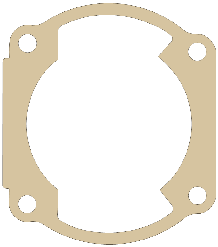 Yamaha DT400 Base gasket outline