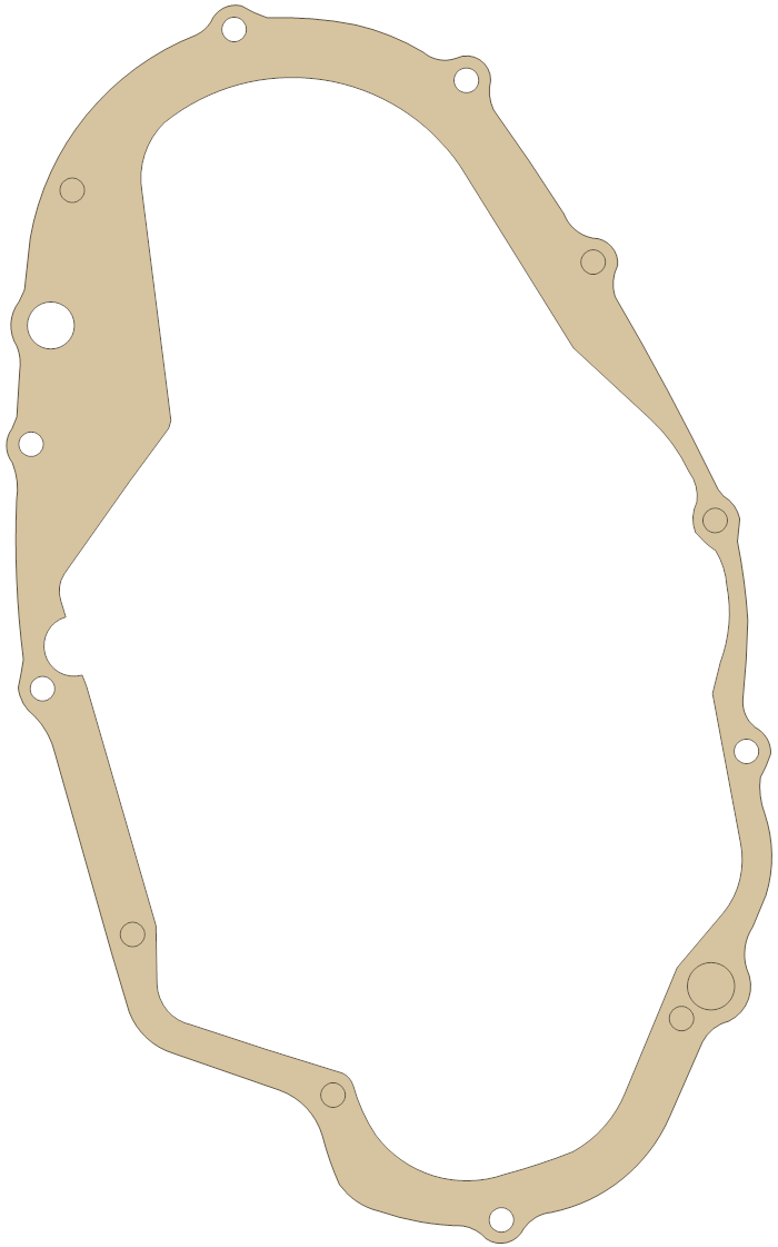 Yamaha DT400 Clutch Cover gasket outline
