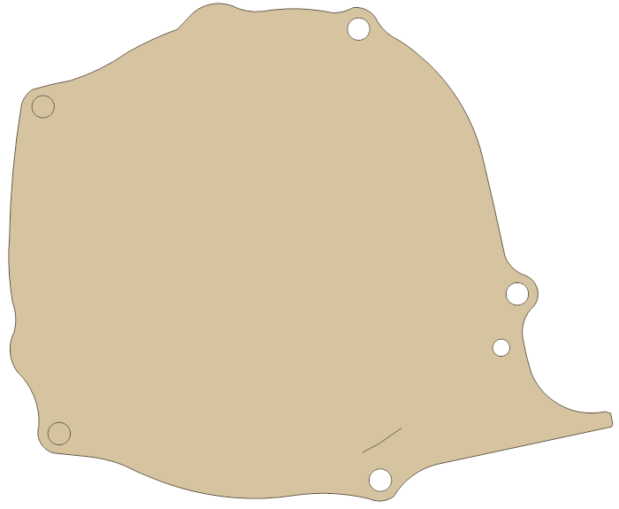 Yamaha DT400 Magneto Cover gasket outline