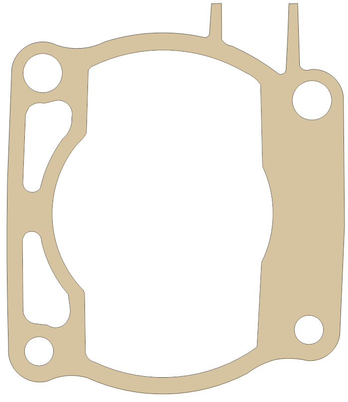 Yamaha YZ250 Cylinder Base gasket outline