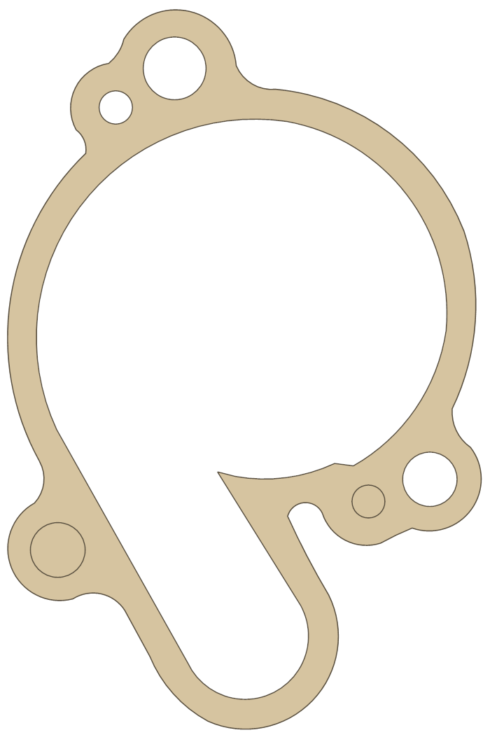 Yamaha YZ125 Housing Cover 2 gasket outline